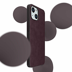 Dėklas skirtas Apple iPhone 15 su MagSafe- 3mk HARDY MagFabric Case Mulberry