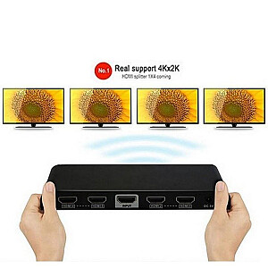 AV HDMI 2.0 skirstytuvas 1/4 Ultra HD 4Kx2K 3D Techly