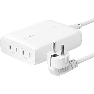 SIENINIS BELKIN Įkroviklis 4X USB-C GAN 200W, BALTAS