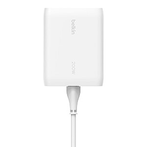 SIENINIS BELKIN Įkroviklis 4X USB-C GAN 200W, BALTAS