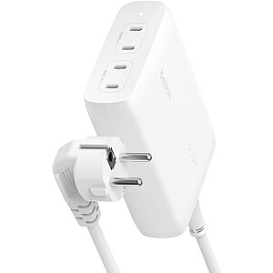 SIENINIS BELKIN Įkroviklis 4X USB-C GAN 200W, BALTAS