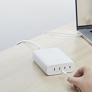 SIENINIS BELKIN Įkroviklis 4X USB-C GAN 200W, BALTAS