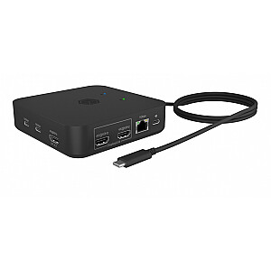 IB-DK4090-C Док-станция 12-в-1, 3x HDMI, LAN, USB, PD до 100 Вт 