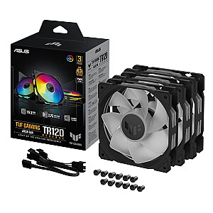 ASUS TUF Gaming TR120 ARGB Reverse Fan - Triple Pack Компьютерный корпус 12 см Черный