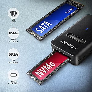 Адаптер ADM2-CM USB-C Gen 2 M.2 NVMe/SATA SSD