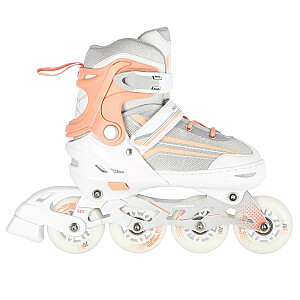 NILS EXTREME NH18190 2IN1 INLINE SKATES WHITE/PINK SIZE. M (34-38) WITH INTERCHANGEABLE HOCKEY SKATES