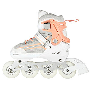 NILS EXTREME NH18190 2IN1 INLINE SKATES WHITE/PINK SIZE. M (34-38) WITH INTERCHANGEABLE HOCKEY SKATES