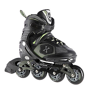 NILS EXTREME ROLLER SKATES NA9080 BLACK-GREEN SIZE. S (31-34)