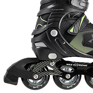 NILS EXTREME ROLLER SKATES NA9080 BLACK-GREEN SIZE. S (31-34)