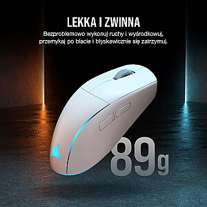 Myszka bezprzewodowa M75 biała RGB 