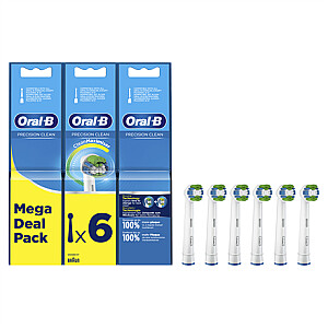 Oral-B Precision Clean Replaceable Toothbrush Heads | Heads | For adults | Number of brush heads included 6 | White