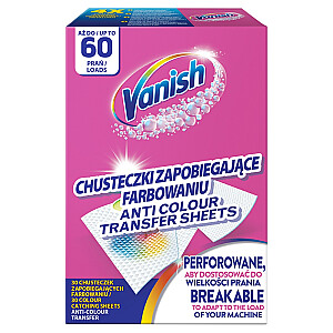 VANISH Color Protect servetėlės, apsaugančios nuo drabužių dėmių, 60 skalbimų (30 vnt.)