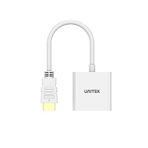 АДАПТЕР UNITEK HDMI - VGA, FULLHD 60Гц, БЕЛЫЙ, М/Ж