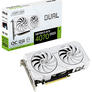 Vaizdo plokštė Asus Dual GeForce RTX 4070 SUPER EVO White OC 12GB GDDR6X (DUAL-RTX4070S-O12G-EVO-WHITE)