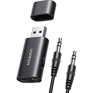 Perdavimo Bluetooth 5.0 garso adapteris, 3,5 mm mini lizdas, juodas