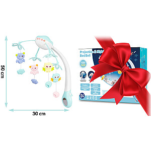 Детская кроватка-мобиль с проектором РК-813, синий