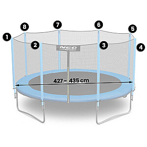 Lauko batuto tinklelis 435cm 14ft Neo-Sport