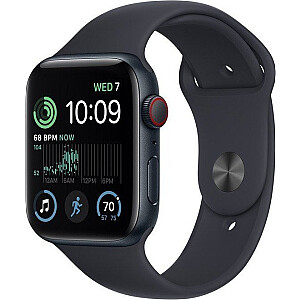 Išmanusis laikrodis Apple Watch SE 2022 GPS + Cellular 44 mm Midnight Alu Sport Granatowy (MNPY3WB/A)