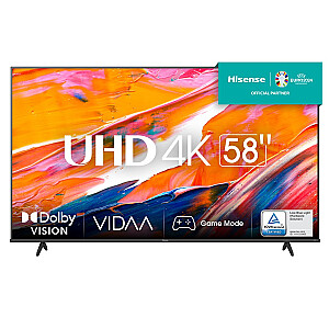 Hisense 58A6K LED televizorius (147 cm (58 colių), juodas, trigubas imtuvas, UltraHD/4K, HDR)