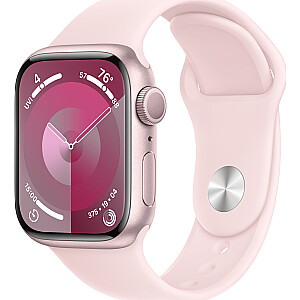 Išmanusis laikrodis Apple Watch 9 41 mm su GPS Pink Alu Sport S/M Pink (MR933)