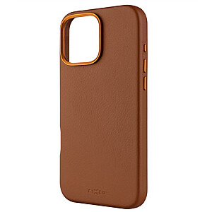 Fixed MagLeather | Back cover | Apple | iPhone 16 Pro Max | Leather | Brown