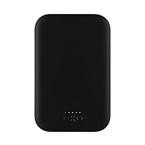 Fiksuotas | MagZen (2 kartos) su belaidžiu įkrovimu ir MagSafe palaikymu Power bank | FIXZENM2-10-BK | 10000 mAh | USB-C: 5 V / 2 A, 9 V / 2,22 A, 12 V / 1,67 A (maks. 20 W) | Juoda