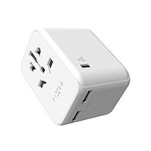 Fiksuotas pasaulis 1x USB-C 2x USB-A 30W, baltas