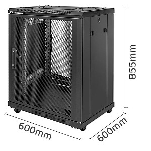 Шкаф RACK 19 дюймов | 15U | 600 x 600 x 855 | стальной корпус