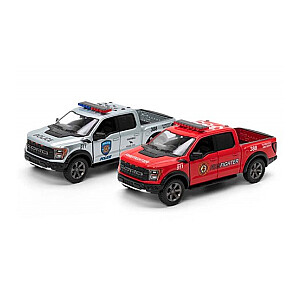 Metalinis automobilio modelis 2022 Ford F-150 Raptor (policija / ugniagesys) 1:46 KT5436PR