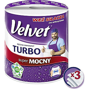 Полотенце бархатное VELVET TURBO, 3 слоя, 300 листов.