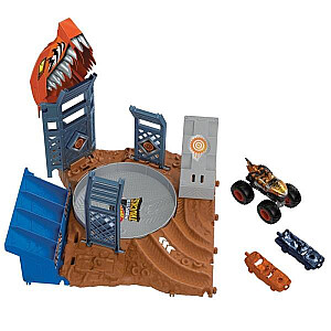 Hot Wheels Monster Trucks ARENA SMASHERS Tiger Shark Survival Challenge