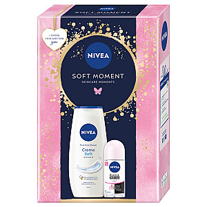 NIVEA SET Soft Moment Creme Soft żel pod prysznic 250ml + antyperspirant roll-on 50ml