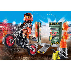 Playmobil Stuntshow 71256 Starter Pack Kaskadininkų šou su ugnies siena