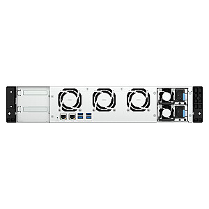 NAS-сервер TS-855eU-RP-8G 8x0HDD 2U Intel Atom C5125 8 ГБ