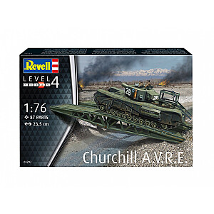 Plastikinis modelis Churchill A.V.R.E 1/76.