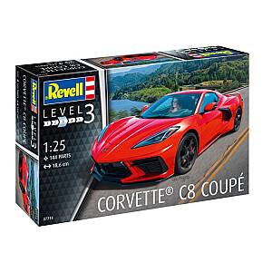 Пластиковая модель автомобиля Corvette C8 Coupe 1/25