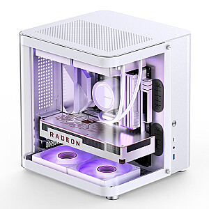 Корпус Jonsbo TK-1 2.0 Micro-ATX, закаленное стекло - белый