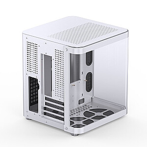 Jonsbo TK-1 2.0 Micro-ATX korpusas, grūdintas stiklas - baltas