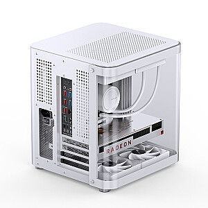 Jonsbo TK-1 2.0 Micro-ATX korpusas, grūdintas stiklas - baltas