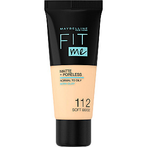 MAYBELLINE Fit Me Matte & Poreless Foundation 112 Soft Beige 30 ml