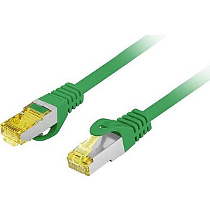 Lanberg PATCHCORD KAT.6A S/FTP LSZH CU 1,5M ZIELONY FLUKE PASSED LANBERG