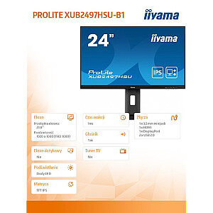 iiyama Prolite XUB2497HSU-B1 - 23,8'' | IPS | Full HD | 1ms | 100Hz