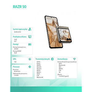 Motorola Razr 50 8/256 GB paplūdimio smėlis