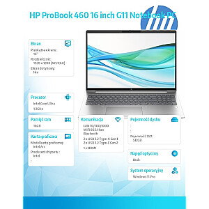 Notebook ProBook 460 G11 U5-125U 512GB/16GB/W11P/16 cali A38DMET 