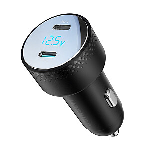 Joyroom JR-CCD02 2x USB-C automobilinis įkroviklis | 70 W | LED | juodas