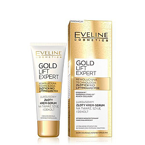 EVELINE Gold Lift Expert luksusowy złoty krem-serum na twarz szyję i dekolt dla skóry dojrzałej 40ml