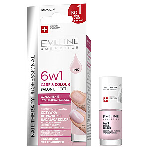 EVELINE Nail Therapy 6w1 Care & Colour odżywka do paznokci Pink 5ml