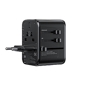 Ładowarka / Adapter podróżny Pop Digital Series  EU / UK / US / AU + 3x USB-C & 2x USB-A 30W Czarny