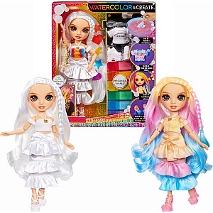 MGA MGA Rainbow High Watercolor & Create Doll with brown eyes 507598