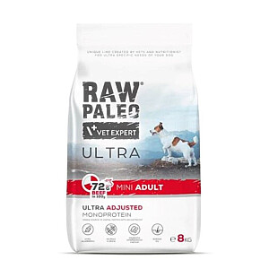 VetExpert Raw Paleo Ultra Beef Mini Adult - Karma sucha dla psów - 8kg